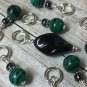 Malachite Knitting Stitch Marker Set (SNAG FREE)- Set of 9