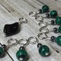 Malachite Knitting Stitch Marker Set (SNAG FREE)- Set of 9