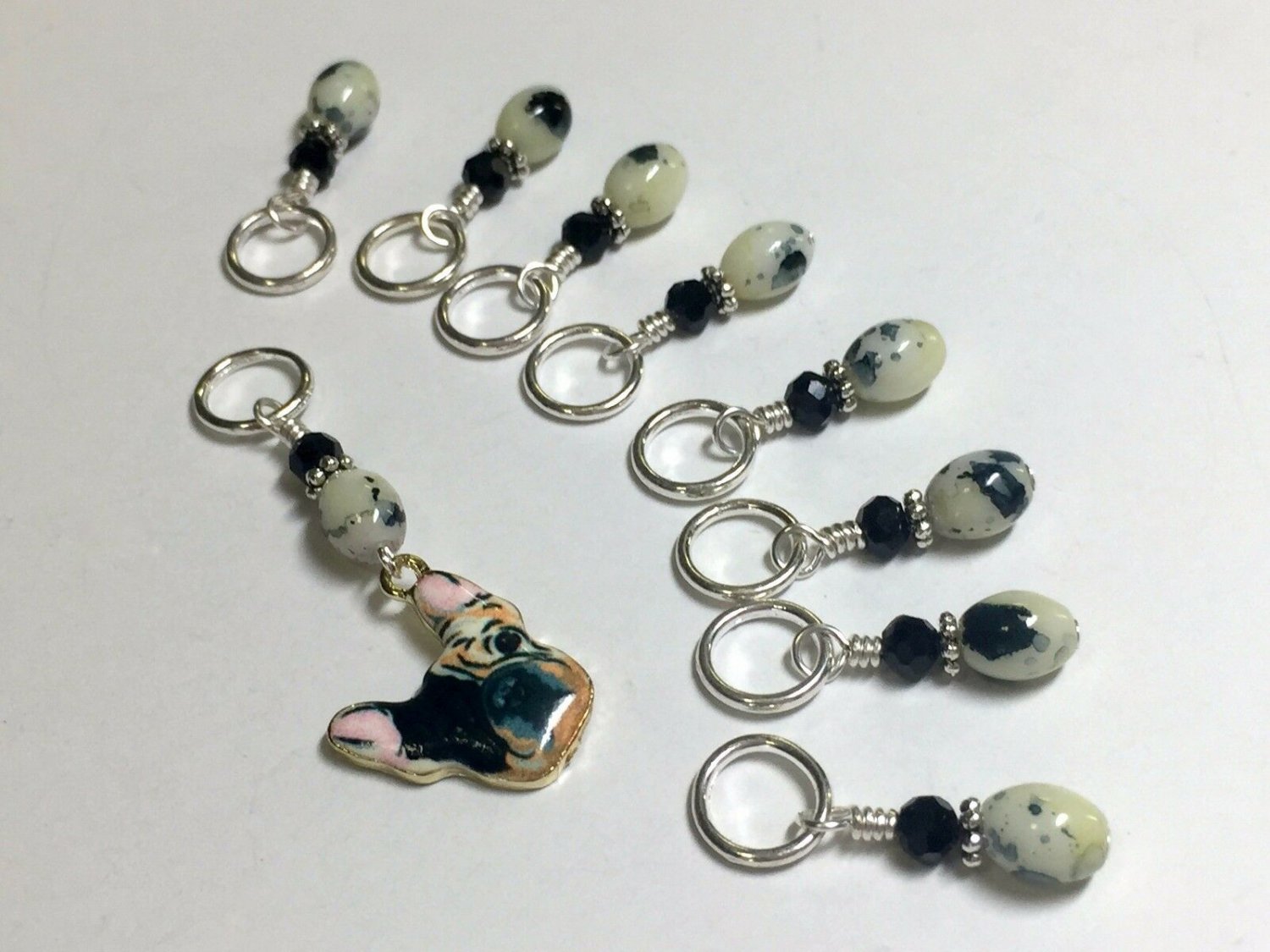 Boston Terrier Stitch Marker Set(SNAG FREE)- Dog Knitting Markers