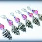 Removable Seashell Stitch Markers with Lobster Clasps for Crochet