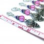 Removable Seashell Stitch Markers with Lobster Clasps for Crochet