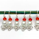 Celtic Pearl Stitch Markers for Knitting- Set of 6