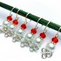 Celtic Pearl Stitch Markers for Knitting- Set of 6