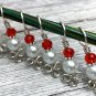 Celtic Pearl Stitch Markers for Knitting- Set of 6