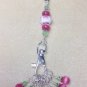 Handmade Beaded Knitting Stitch Marker Set with Lanyard (SNAG FREE) Cats eye