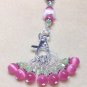 Handmade Beaded Knitting Stitch Marker Set with Lanyard (SNAG FREE) Cats eye