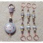 Snag Free Stitch Markers with Copper Beaded Clip Holder