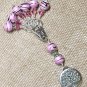 Knit Stitch Markers (SNAG FREE) w/ Tree Clip Holder- Set of 6 Markers & 1 Clip