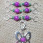 Handmade Stitch Marker Charms for Knitters (SNAG FREE) with Butterfly Holder