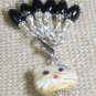 Beaded Stitch Markers (SNAG FREE) with Kitty Cat Clip Holder- Knitting Tools