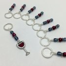 Snag Free Wine Glass Stitch Marker Set for Knitters