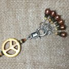 Hand Crafted Stitch Markers for Knitters (SNAG FREE) with Peace Sign Holder