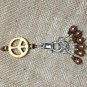 Hand Crafted Stitch Markers for Knitters (SNAG FREE) with Peace Sign Holder