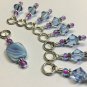 Handmade Blue Knitting Stitch Markers (SNAG FREE)-