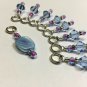 Handmade Blue Knitting Stitch Markers (SNAG FREE)-
