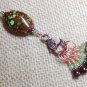Beaded Knitting Stitch Markers (SNAG FREE) with Brown & Green Holder