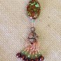 Beaded Knitting Stitch Markers (SNAG FREE) with Brown & Green Holder