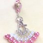 Pink Beaded Stitch Marker Set with Lanyard (SNAG FREE)
