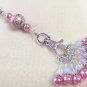 Pink Beaded Stitch Marker Set with Lanyard (SNAG FREE)