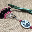 Snag Free Knitting Stitch Markers & Matching Butterfly Clip Holder