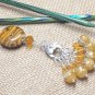 Snag Free Knitting Stitch Markers &  Butterscotch Clip Holder- Gift For Knitters