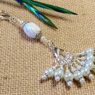 White Pearl Stitch Markers(SNAG FREE) with Holder