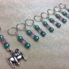 Bulldog Knitting Stitch Marker Set (SNAG FREE)- Set of 9- Handmade Gifts