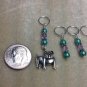Bulldog Knitting Stitch Marker Set (SNAG FREE)- Set of 9- Handmade Gifts