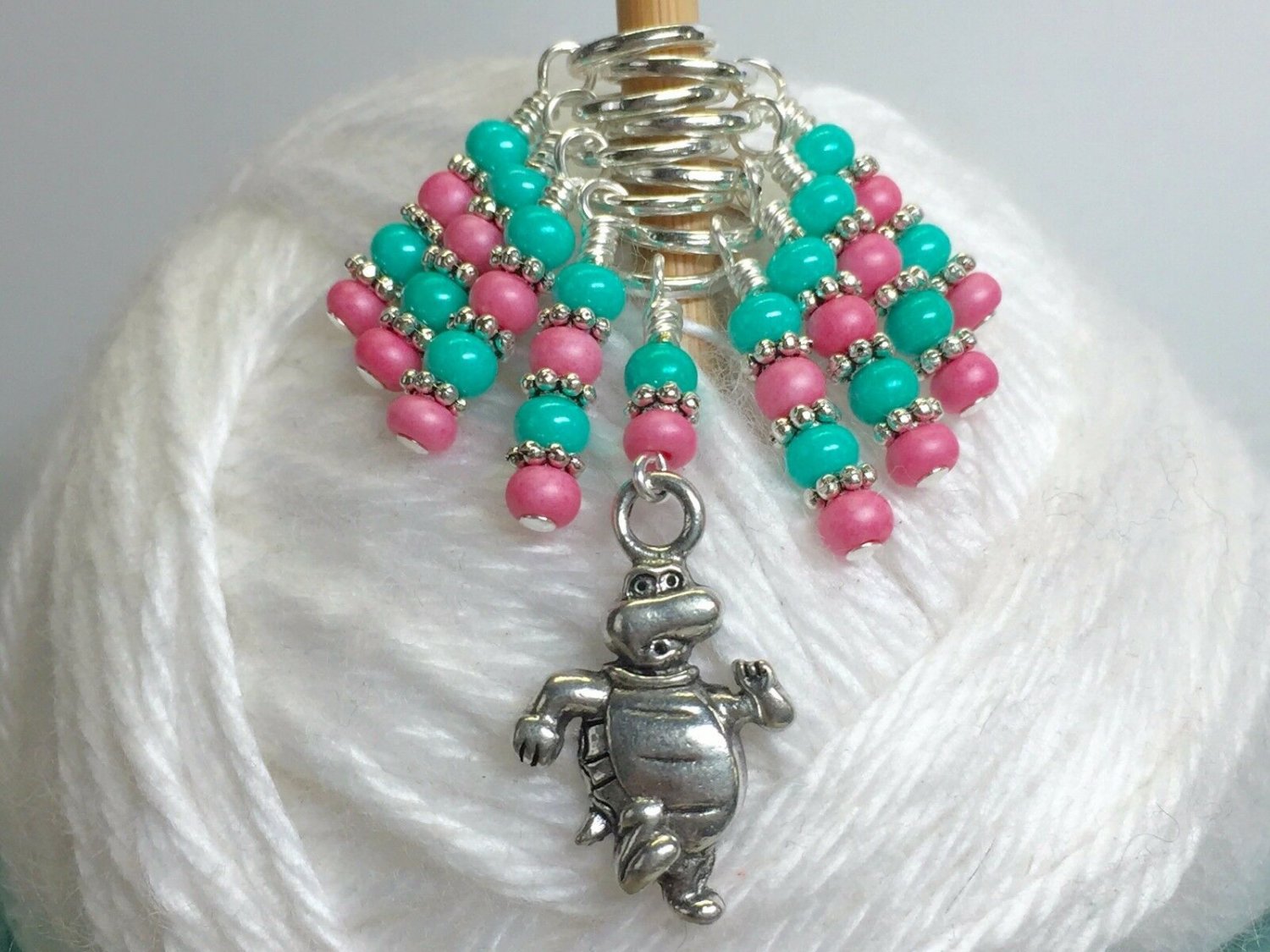 Running Turtle Knitting Stitch Marker Charm Set (SNAG FREE)- Set of 9