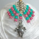 Running Turtle Knitting Stitch Marker Charm Set (SNAG FREE)- Set of 9