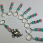 Running Turtle Knitting Stitch Marker Charm Set (SNAG FREE)- Set of 9