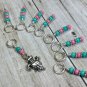 Running Turtle Knitting Stitch Marker Charm Set (SNAG FREE)- Set of 9