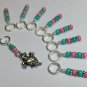 Running Turtle Knitting Stitch Marker Charm Set (SNAG FREE)- Set of 9