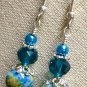 Handmade Beaded Dangle Earrings, Blue Earrings, Casual Jewelry
