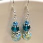 Handmade Beaded Dangle Earrings, Blue Earrings, Casual Jewelry