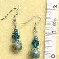 Handmade Beaded Dangle Earrings, Blue Earrings, Casual Jewelry