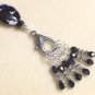 Beaded Crystal Knitting Stitch Markers (SNAG FREE) with Cow Print Clip Holder