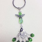 Beaded Stitch Marker Keychain- Angel- Knitting Markers