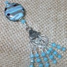 Beaded Knitting Stitch Markers (SNAG FREE) with Baby Blue Beaded Holder