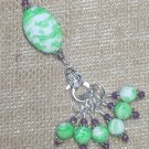 Stitch Markers for Knitting (SNAG FREE) with Green Splash Clip Holder- Tools