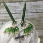 Green Crystal Dragonfly Knitting Stitch Markers (SNAG FREE)