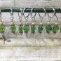 Green Crystal Dragonfly Knitting Stitch Markers (SNAG FREE)