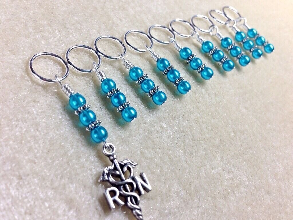 Beaded RN Knitting Stitch Markers (SNAG FREE)