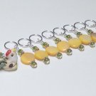 Handmade Beaded Knitting Stitch Markers (SNAG FREE)- Barnyard Rooster