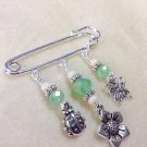 Handmade Kilt Style Garden Beaded Scarf or Shawl Pin- Accessorize Anything