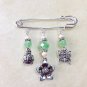 Handmade Kilt Style Garden Beaded Scarf or Shawl Pin- Accessorize Anything