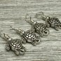 Snagless Turtle Stitch Markers for Knitting - Sterling Silver Filled Wire