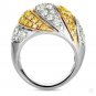 Platinum Yellow and White Diamonds Ring