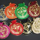 100 Pcs Indian Drawstring Potli Bag Pouch Wedding Favor Return Gift For Guests