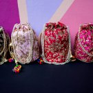 50 Indian Handmade Potli Bag Drawstring Pouch Wedding Favor Bags Return Gifts